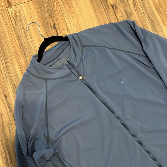 Coolibar UPF 50+ Full Zip Sun Protection Jacket Blue | XL - Picture 4 of 6